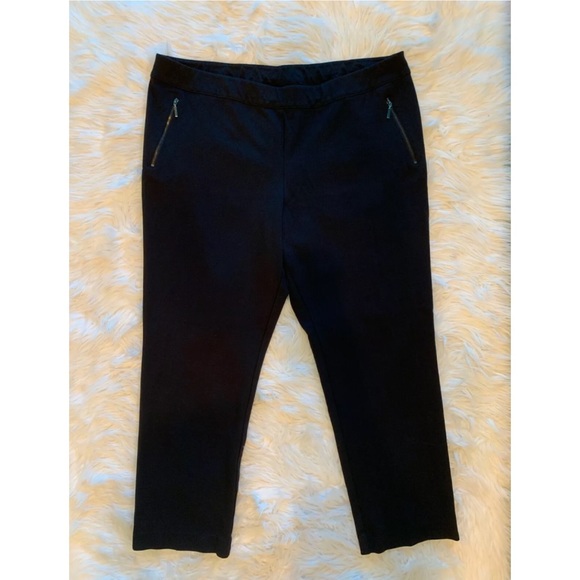 Lane Bryant Pants - LANE BRYANT Black Jersey Elastic Waist Dress Pants